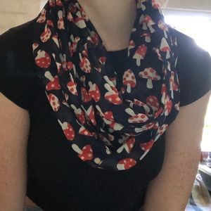 Mushroom print scarf